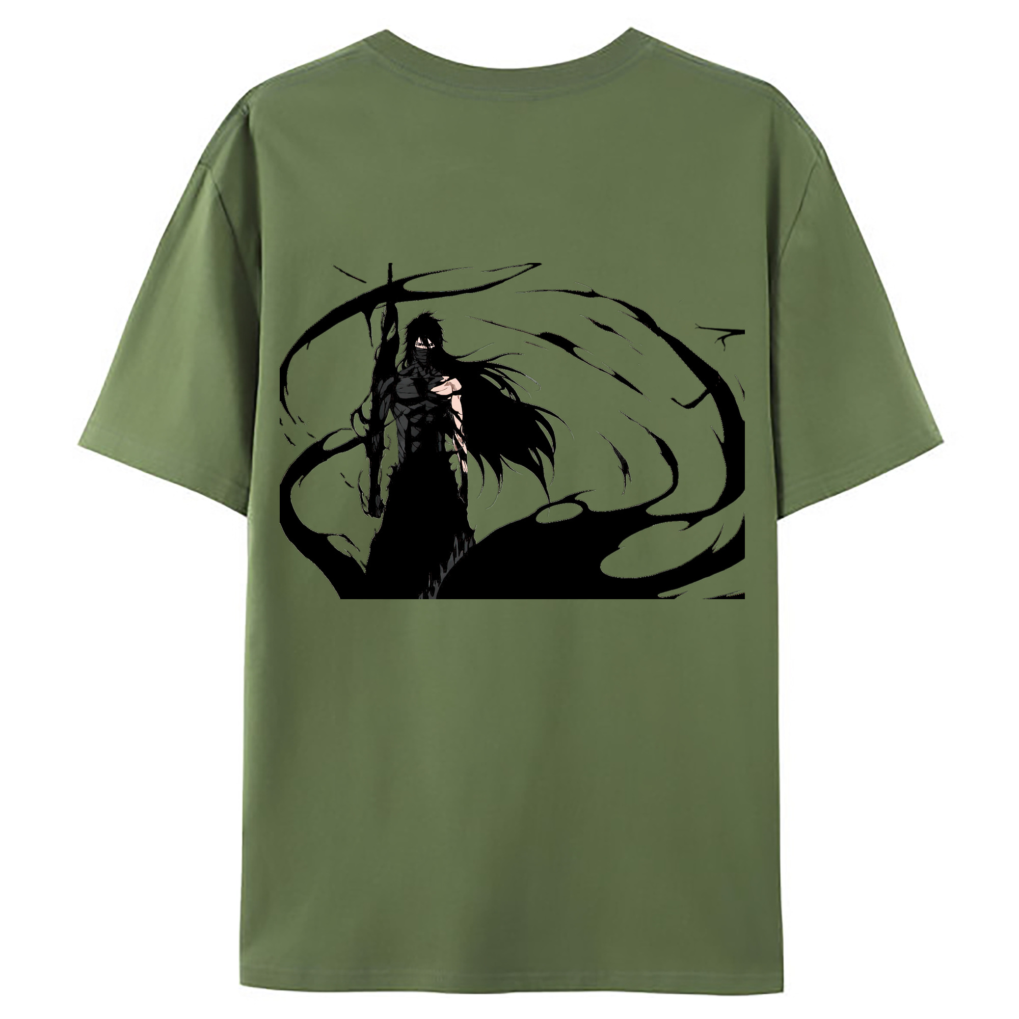（画像用） ブリーチ 黒崎一護（くろさき いちご）BLEACH Kurosaki Ichigo 綿100％ メンズ半袖Tシャツ（バックプリント） 通気性